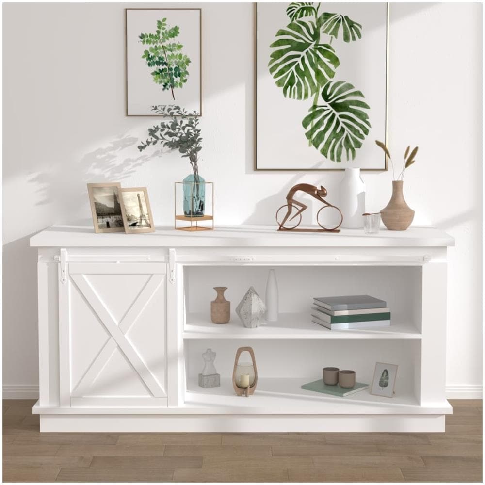 Mini Kit Porta Scorrevole In Acciaio Al Carbonio Bianco 183 Cm - Foto 1