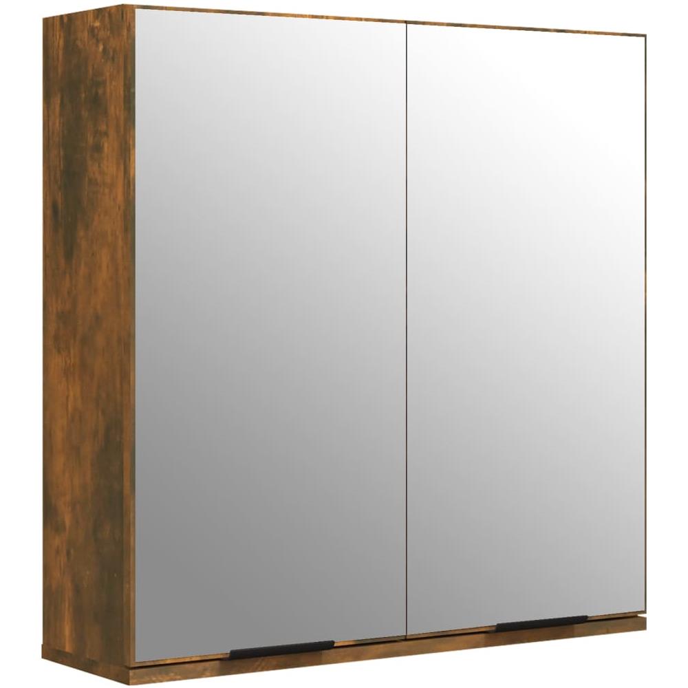 Armadietto A Specchio Da Bagno Rovere Fumo 64x20x67 Cm - Foto 2