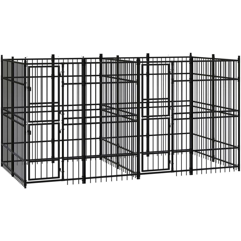 Gabbia per Cani da Esterno in Acciaio 7,37 m² - Foto 1