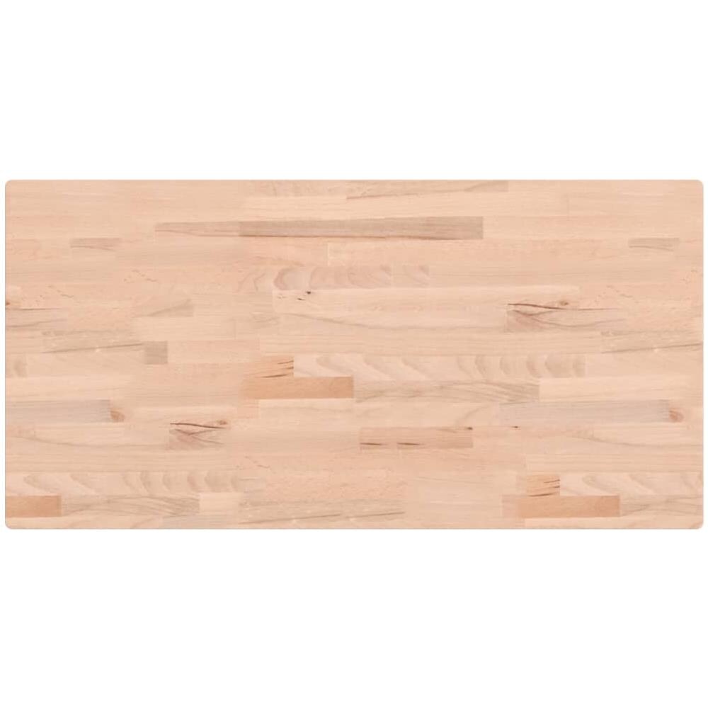 Piano Bagno 100x50x4 Cm In Legno Massello Di Faggio - Foto 2