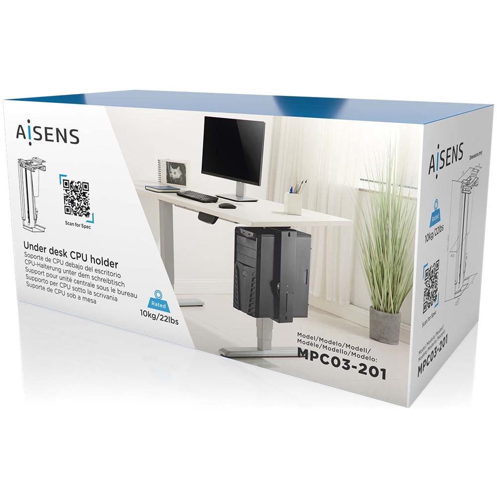 MPC03-201 supporto per CPU Porta CPU sotto scrivania Nero - Foto 6