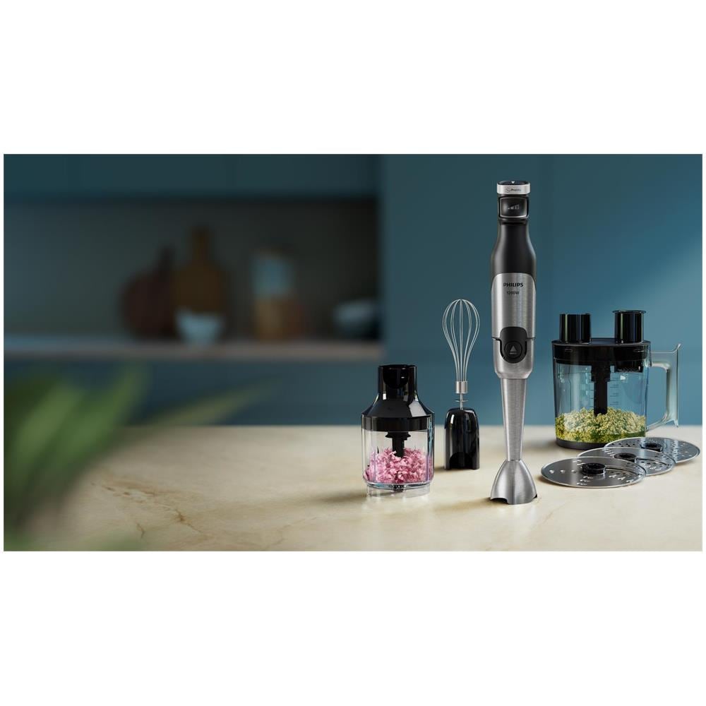 Frullatore ad Immersione Series 5000 HR2685/00 con Recipiente da 1.7 L Potenza 1200 Watt Colore Acciaio Inossidabile - Foto 9