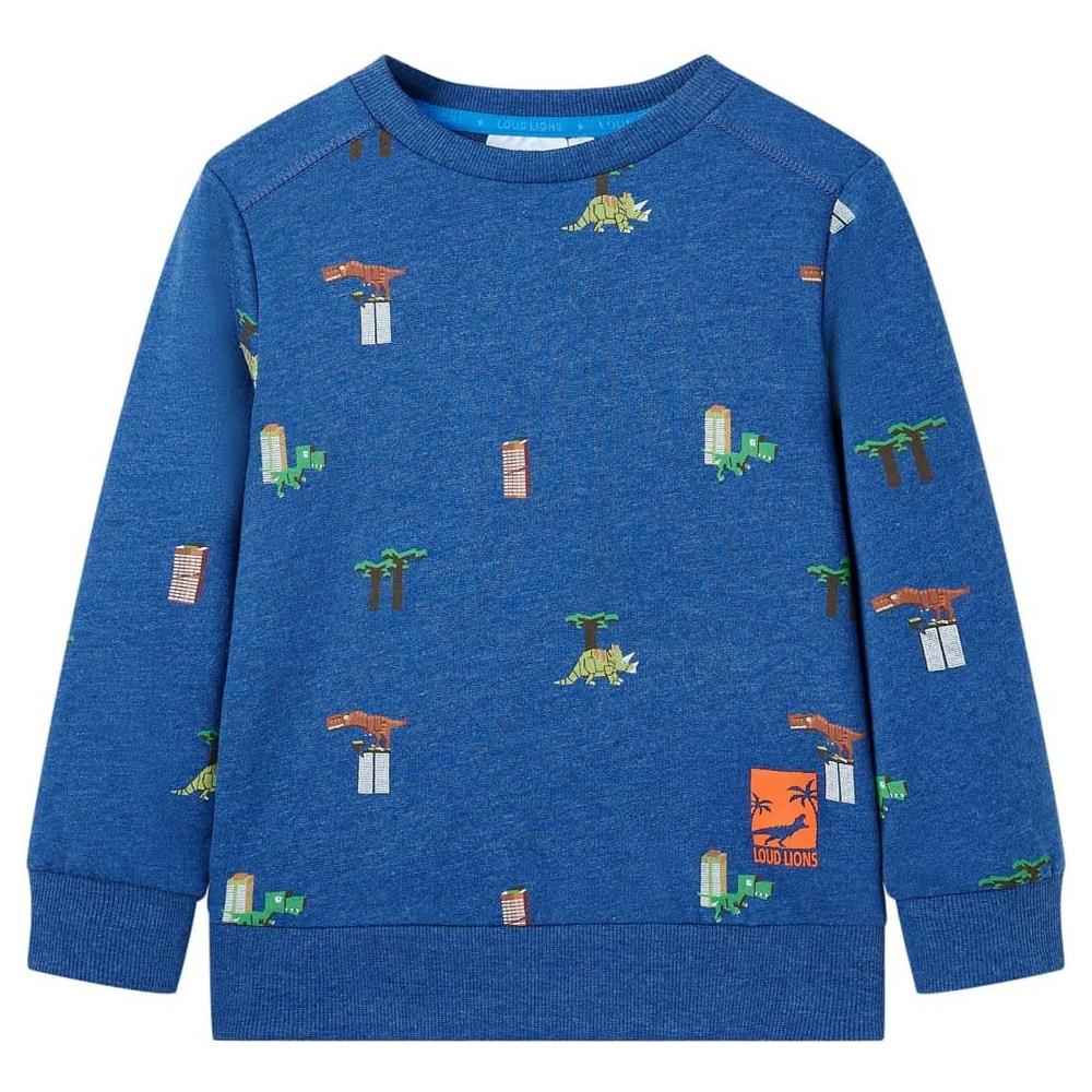 Felpa da Bambino Blu Scuro Mélange 104 - Foto 1