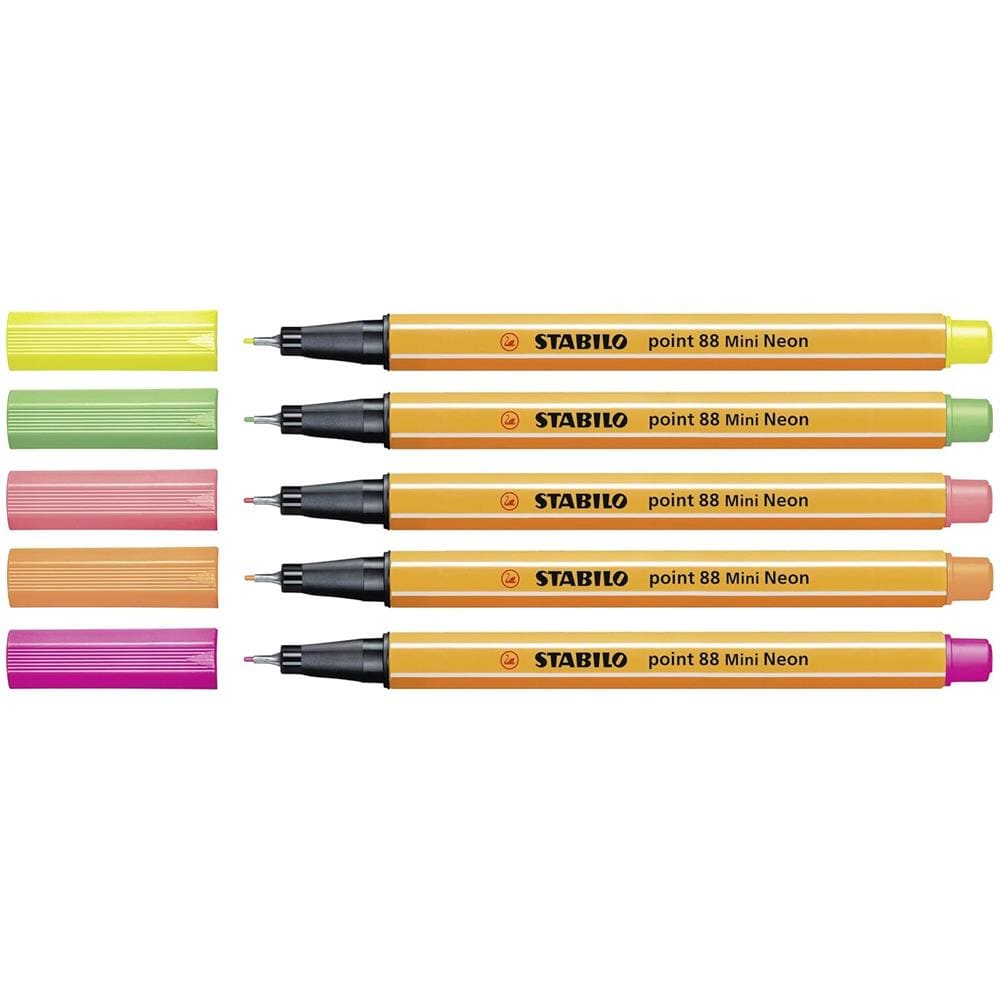 point 88 Mini - Fineliner - Astuccio da 5 - Colori NEON - Foto 2