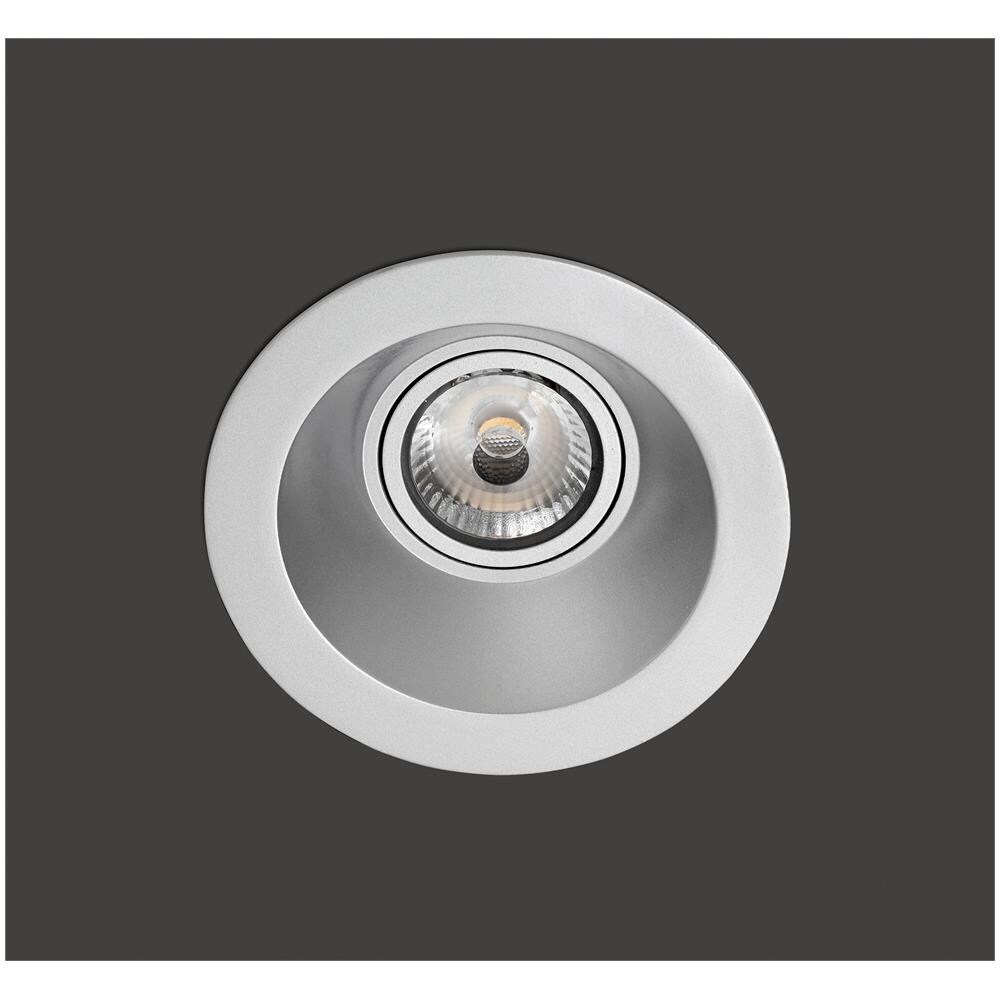 Faretto Ad Incasso Grigio Tondo 8w Led - Foto 1