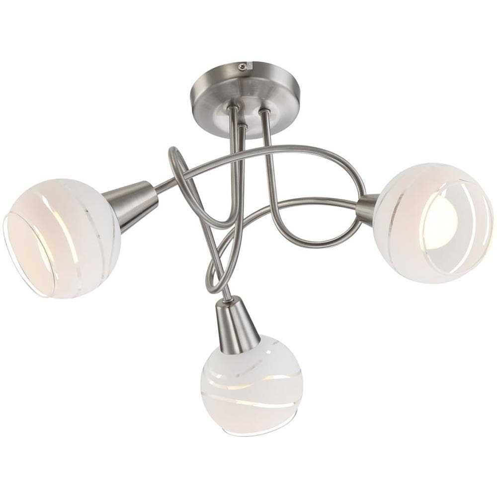 Faretto A Led Con 3 Lampadine Elliott In Nichel Opaco 54341-3 - Foto 1