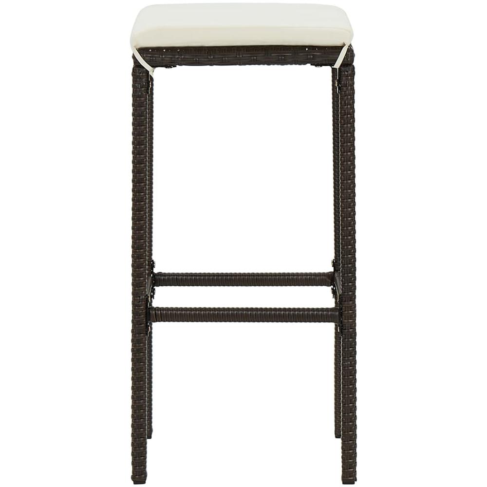 Set Bar da Giardino 3 pz con Cuscini Marrone - Foto 3