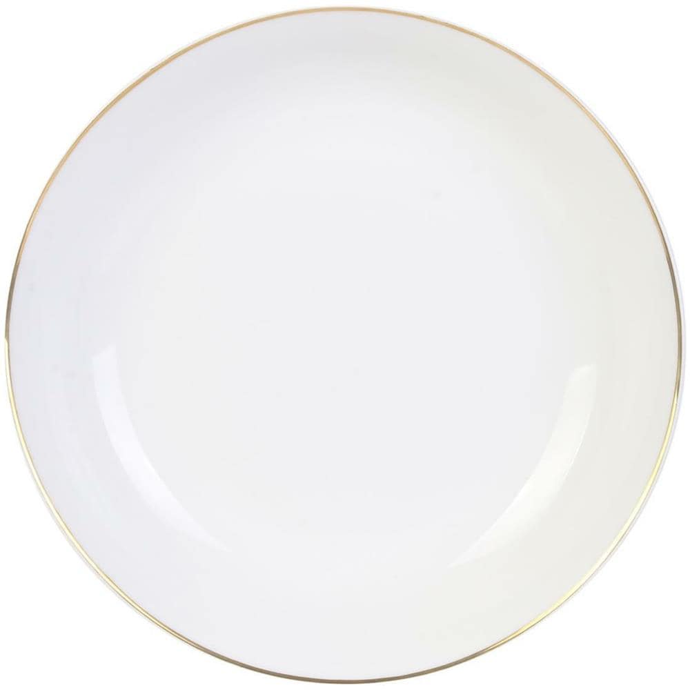 Piatto Fondo Pearl Gold 20 Cm Bianco - Foto 2