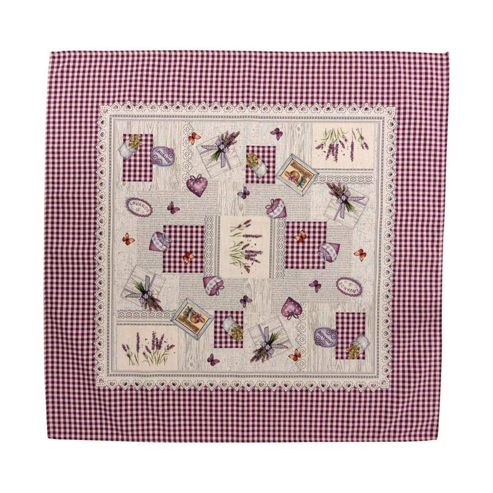 Tovaglia Centrino Runner Tavolo Fantasie Floreali In Gobelin Made Italy Centrino Lavanda - Foto 1