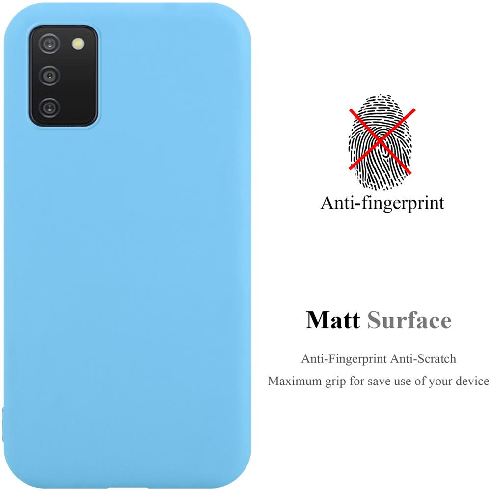 Custodia Compatibile Con Samsung Galaxy A03s In Candy Blu - Coperchio Protettivo In Silicone Tpu Flessibile - Foto 2