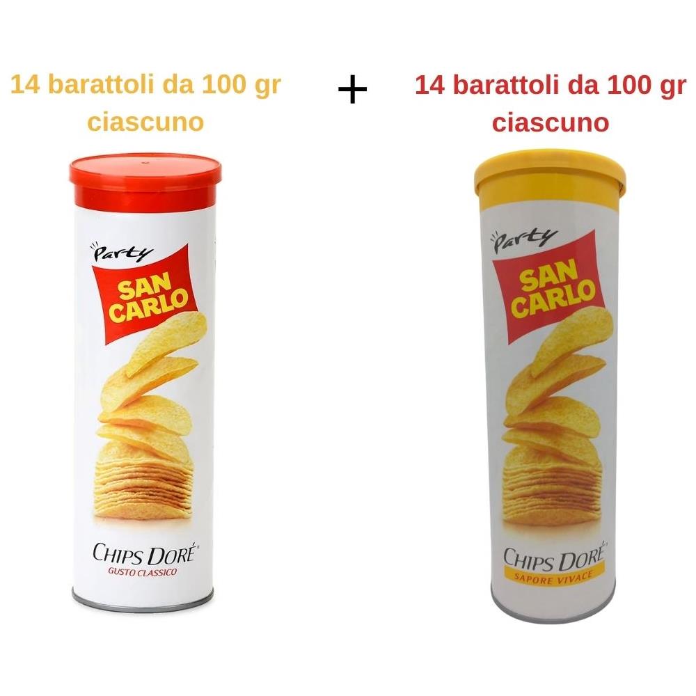 Chips Dore' Classico E Gusto Vivace 28 Barattoli Da 100 Gr - Foto 1