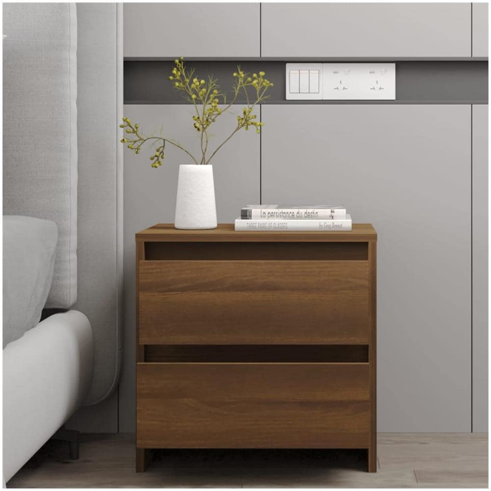 Comodini 2 pz Rovere Marrone 45x34,5x44,5 cm in Truciolato - Foto 9