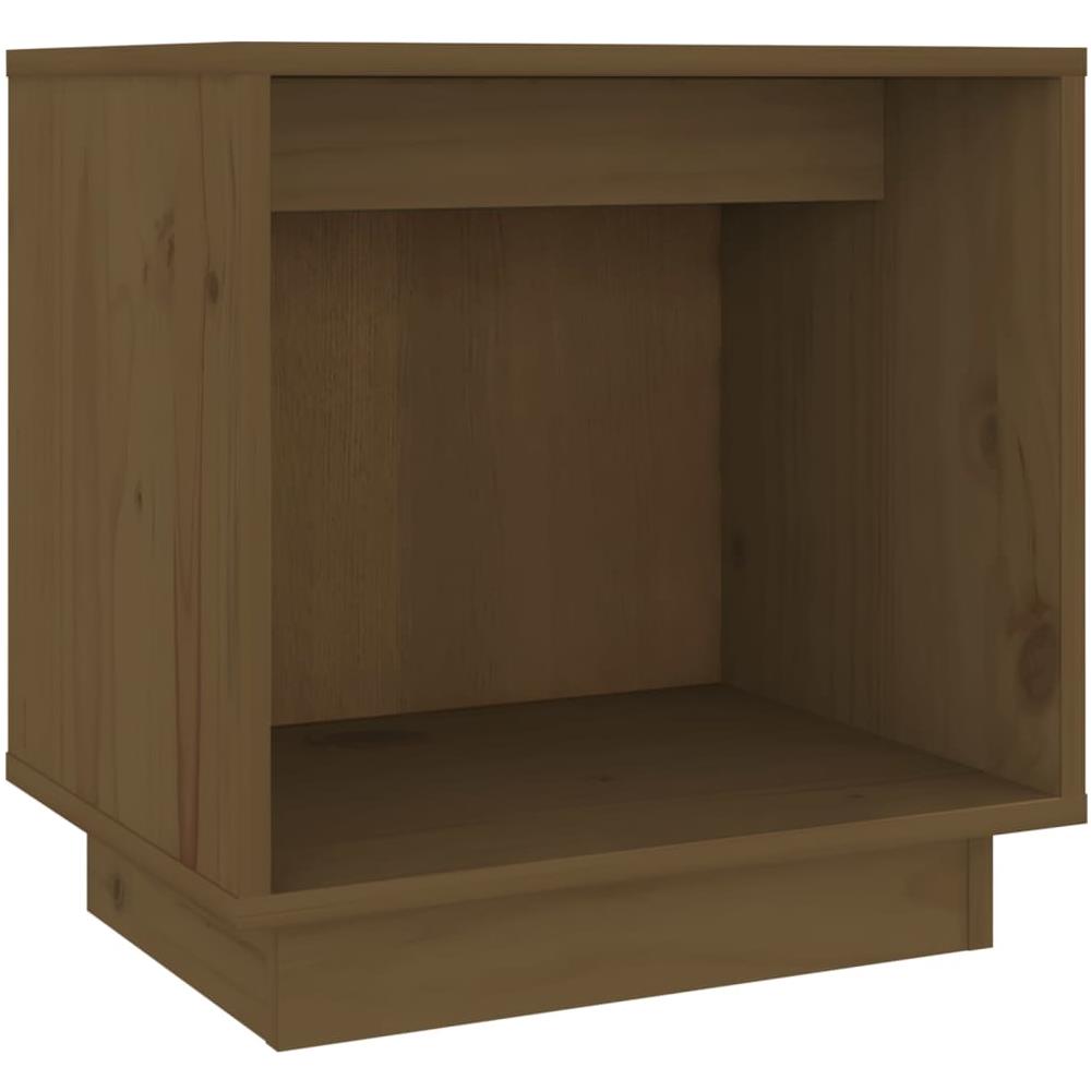 Comodino Marrone Miele 40x30x40 Cm In Legno Massello Di Pino - Foto 2