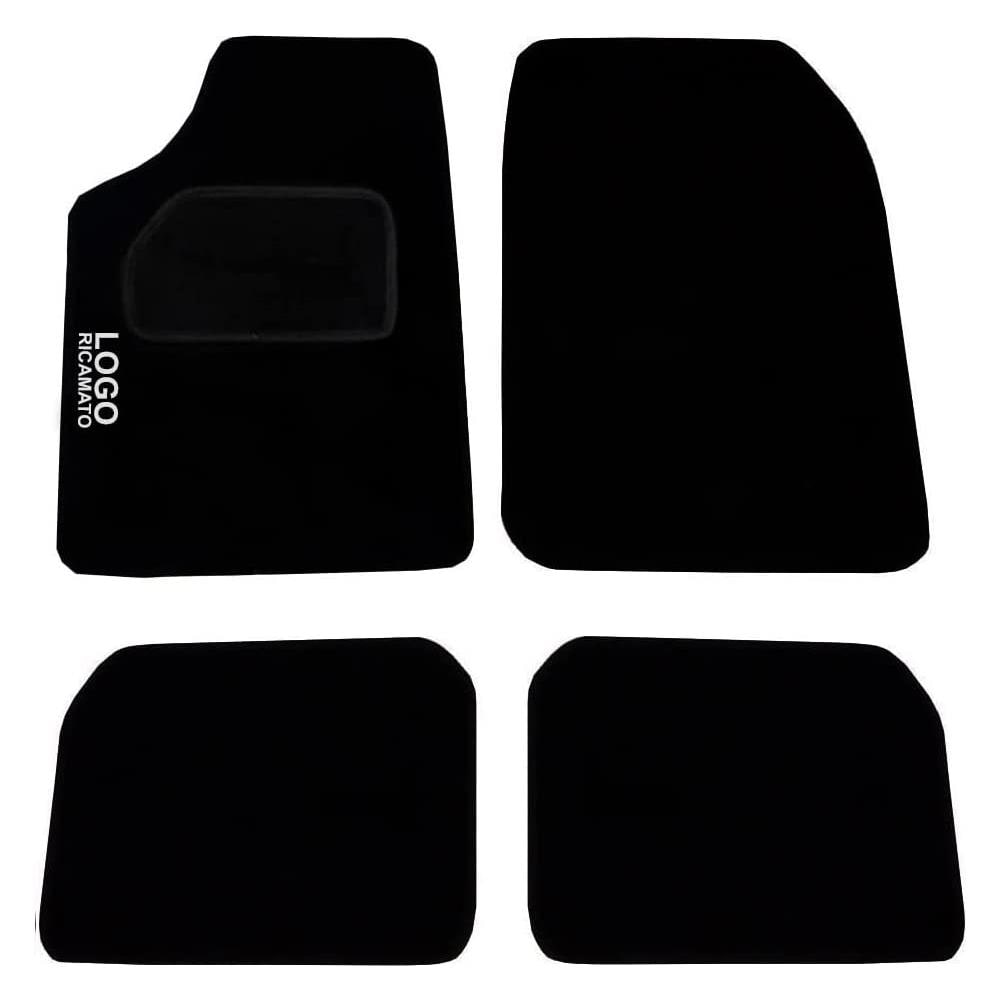 Set Tappetini Auto Strappo In Moquette Anteriori E Posteriori Adattabili Per Auto Mito Con Logo Ricamato - Foto 1