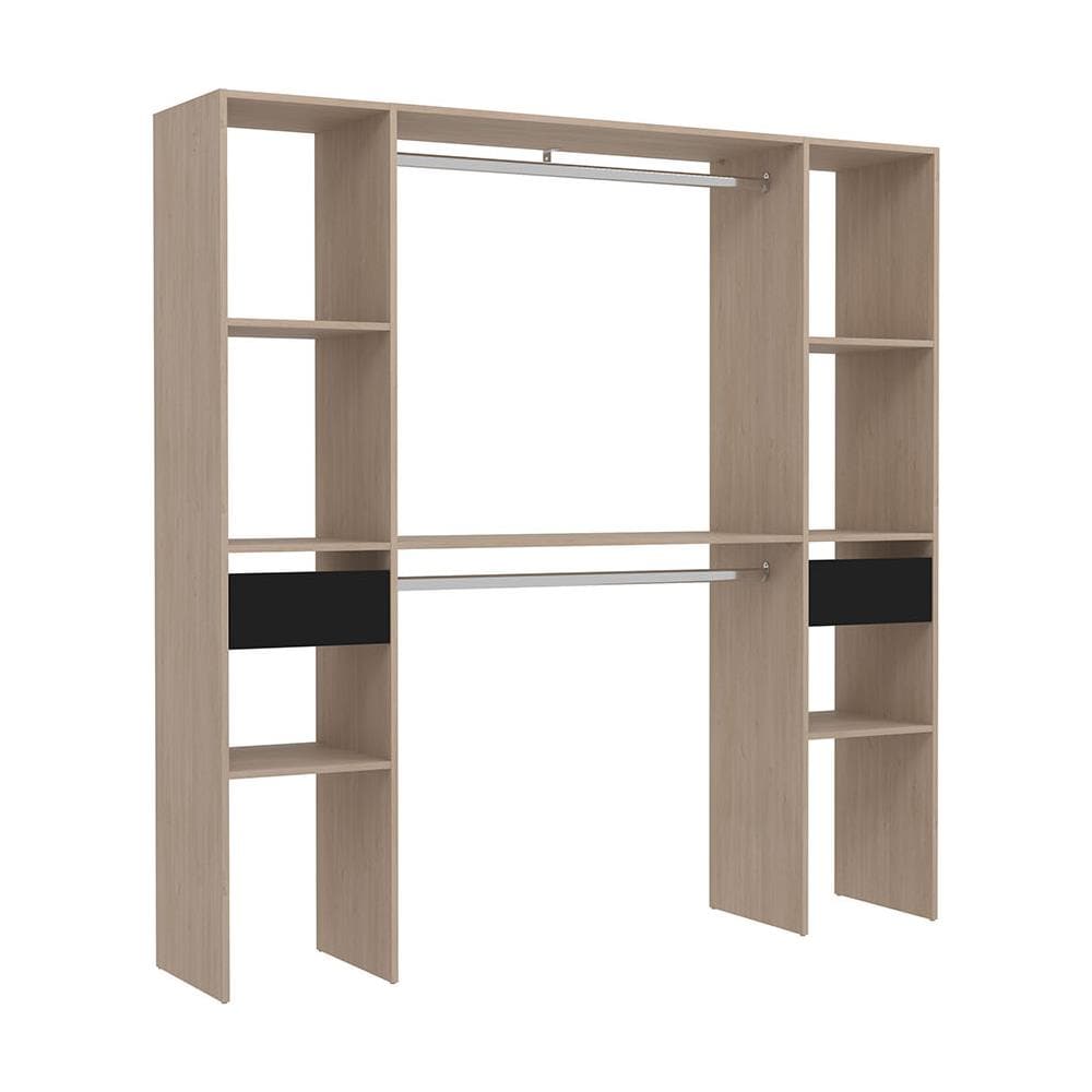 Elysee Armadio In Legno, 6 Ripiani, 2 Cassetti, 2 Armadi: 180x40x180 - Foto 1