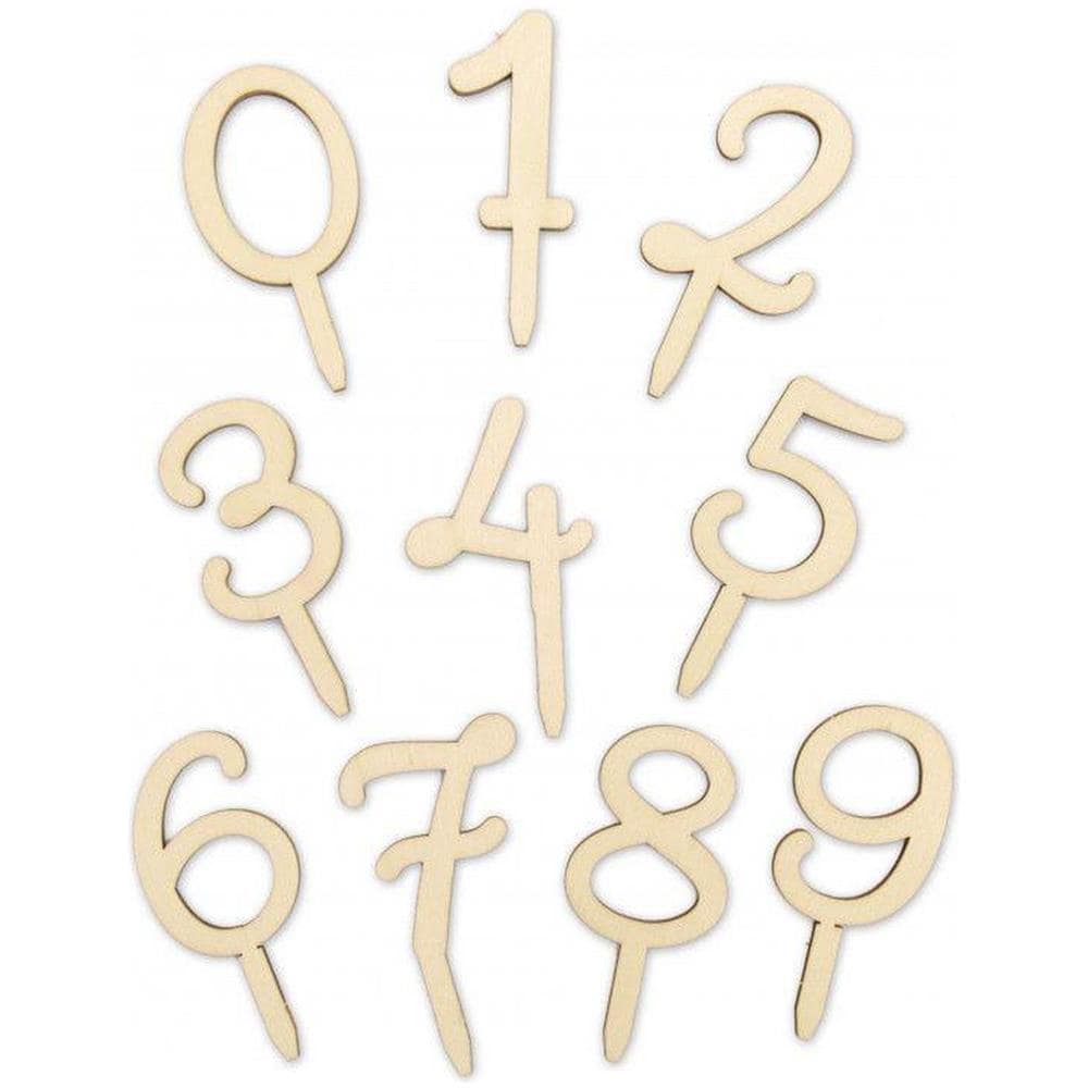 2 Cake Topper In Legno - Numeri Da 0 A 9 - Foto 1