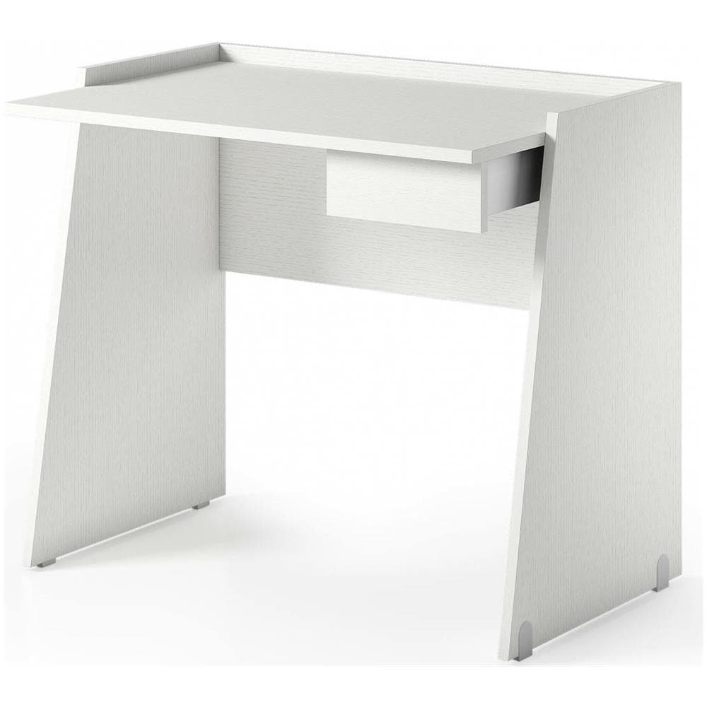 Scrivania Calendula, Scrittoio Moderno Con Cassetto, Tavolo Da Studio O Ufficio Porta Pc Portalibri, 100% Made In Italy, 90x60h80 Cm, Bianco - Foto 2
