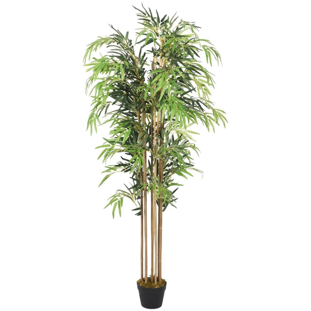 Albero Bambù Artificiale 730 Foglie 120 Cm Verde - Foto 1