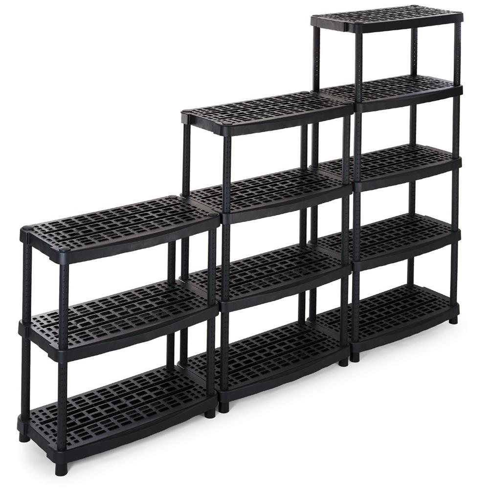 Scaffale 1836/5 nero L93 x P45,3 x H188,5 - Foto 3