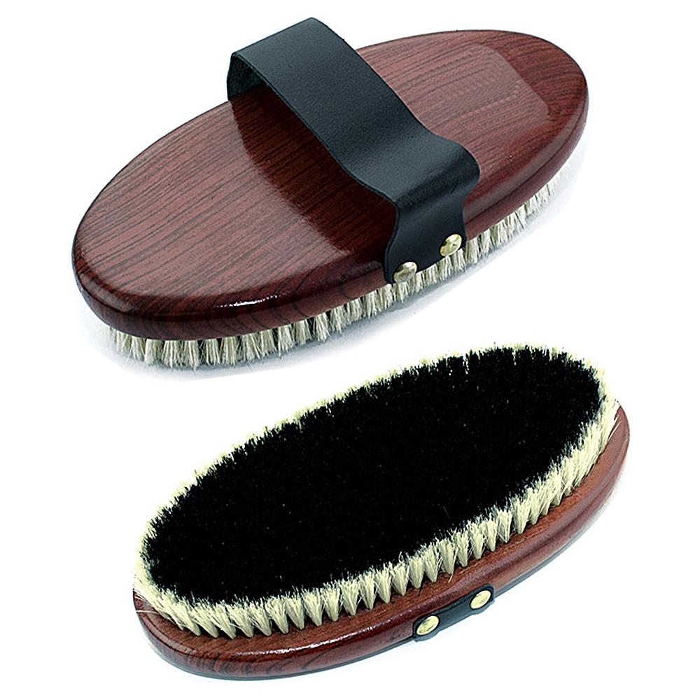 Spazzola morbida con setole corte naturali e dorso in legno - Foto 1