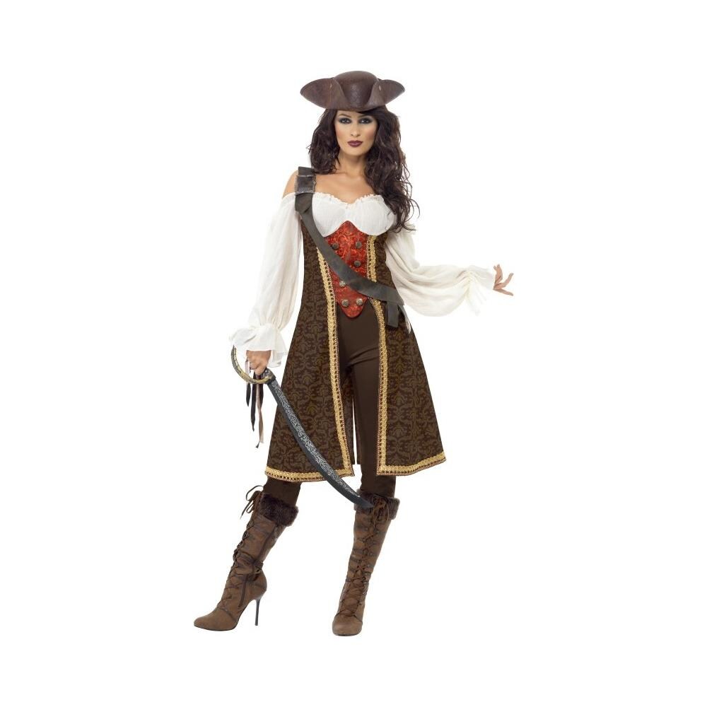 Travestimento Pirata Donna Marrone Small - Foto 2