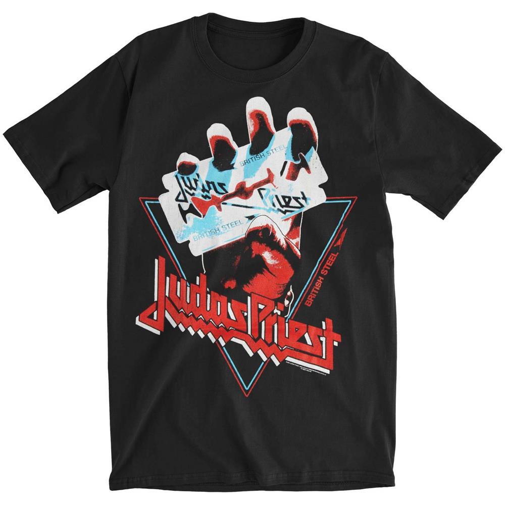 Judas Priest - British Steel Hand Triangle (T-Shirt Unisex Tg. S)  - Foto 1