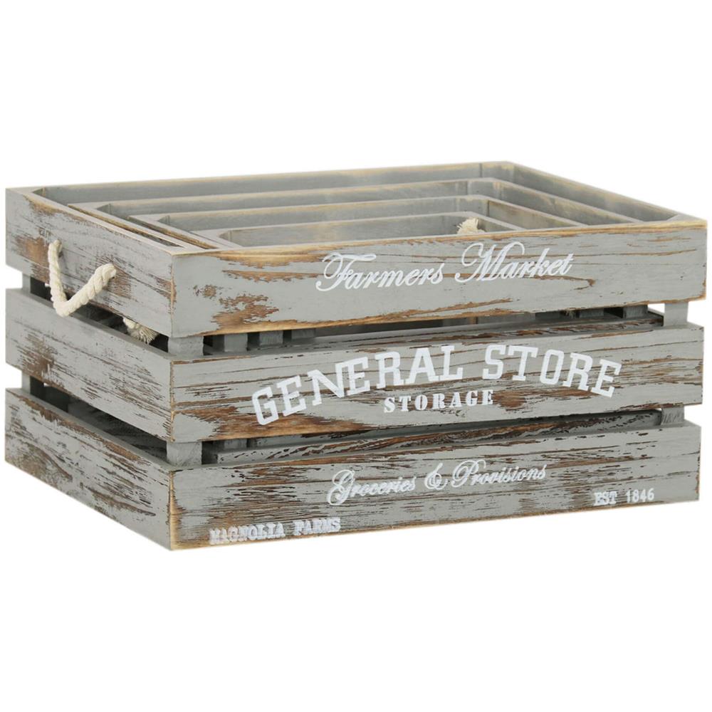 Jose - Set Di 4 Cassette In Legno - Foto 1