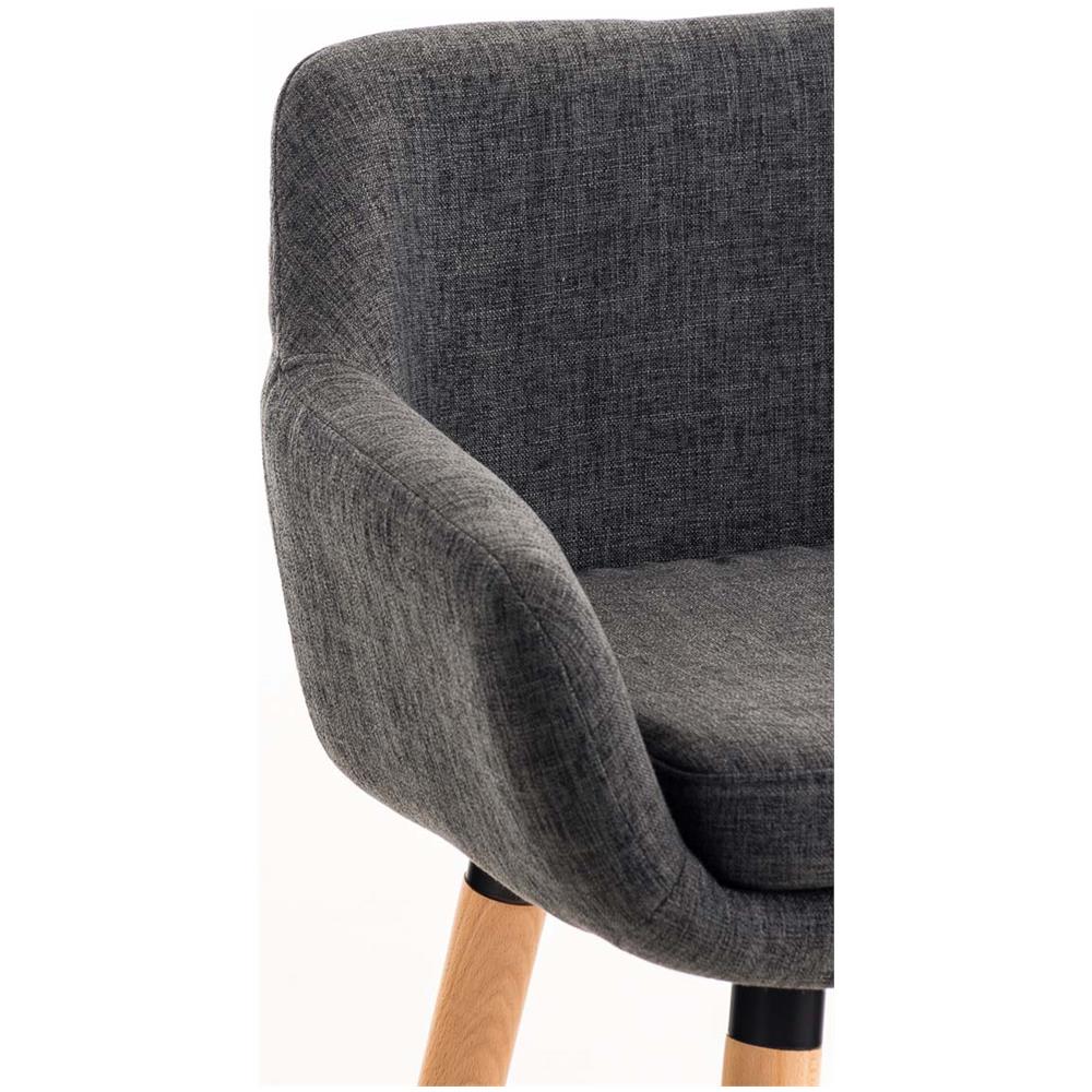 Sgabello Bar Grant Tessuto Sfoderabile I Sedia Alta Cucina Telaio in Legno di Faggio I Sgabello Bancone con Schienale E Poggiapiedi Grigio Scuro - Foto 5