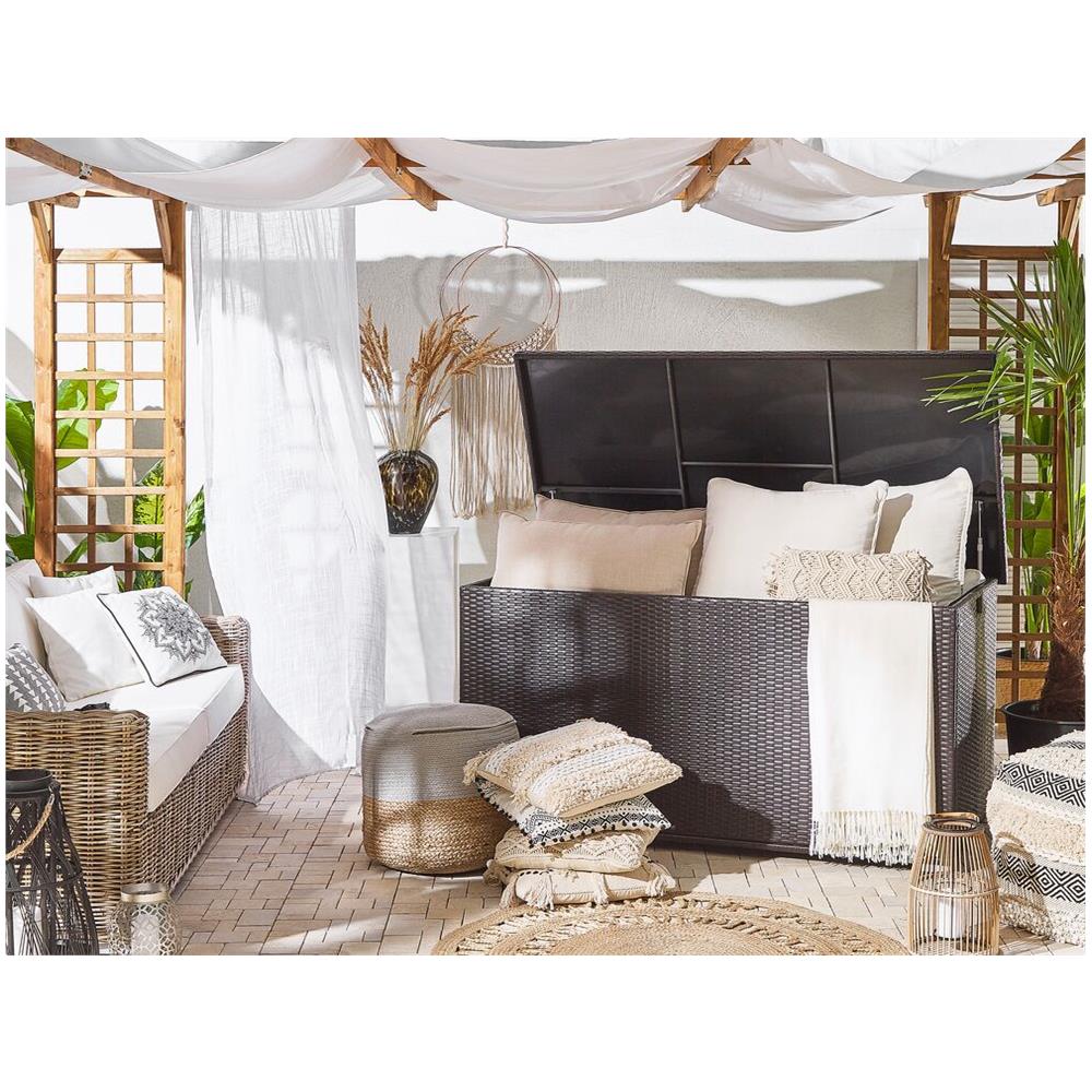 Bauletto In Rattan Marrone 155 X 75 Cm Modena - Foto 1