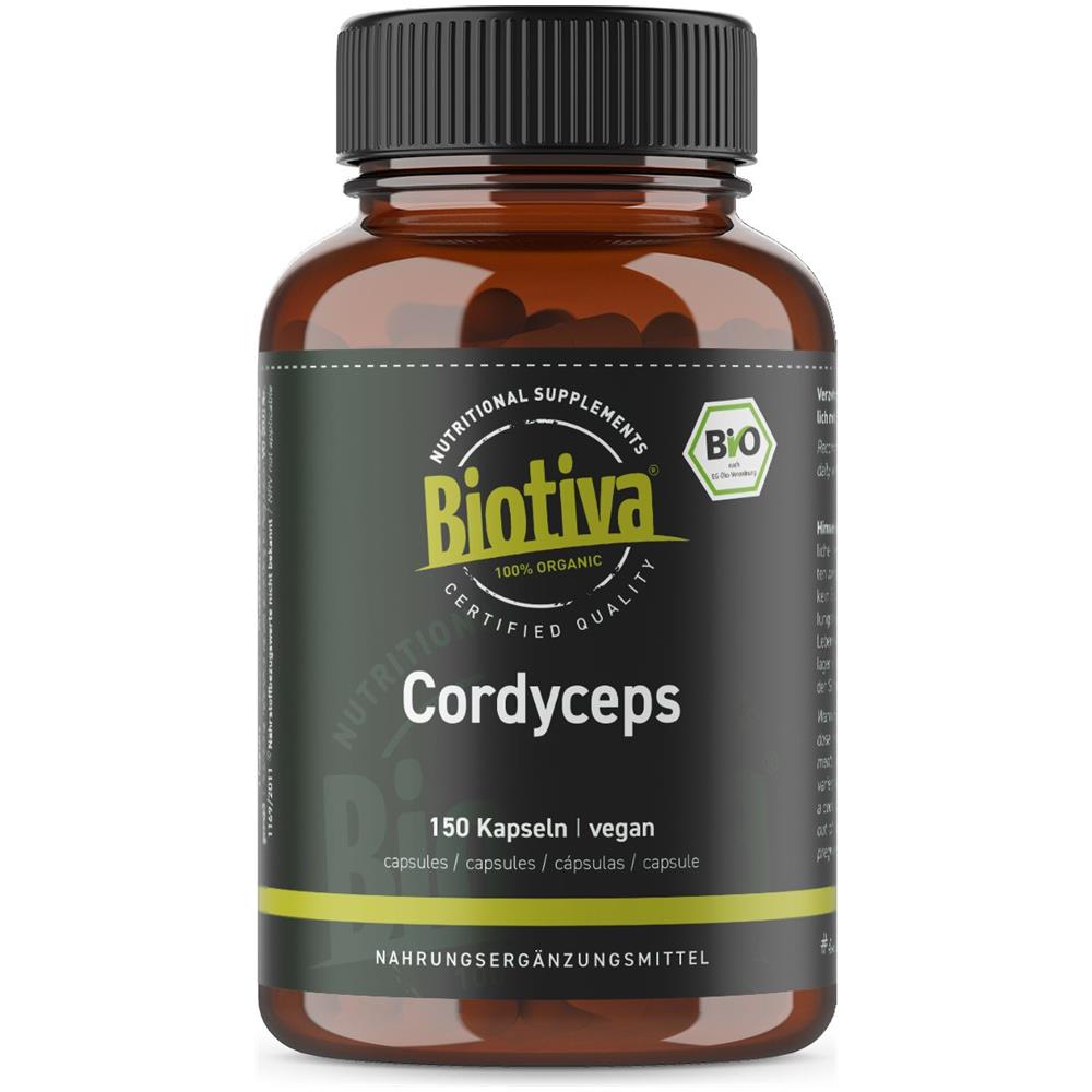 Cordyceps Bio - 150 Capsule - 100% Biologico - Vegano - Senza Additivi - Confezionato E Certificato In Germania - Foto 1