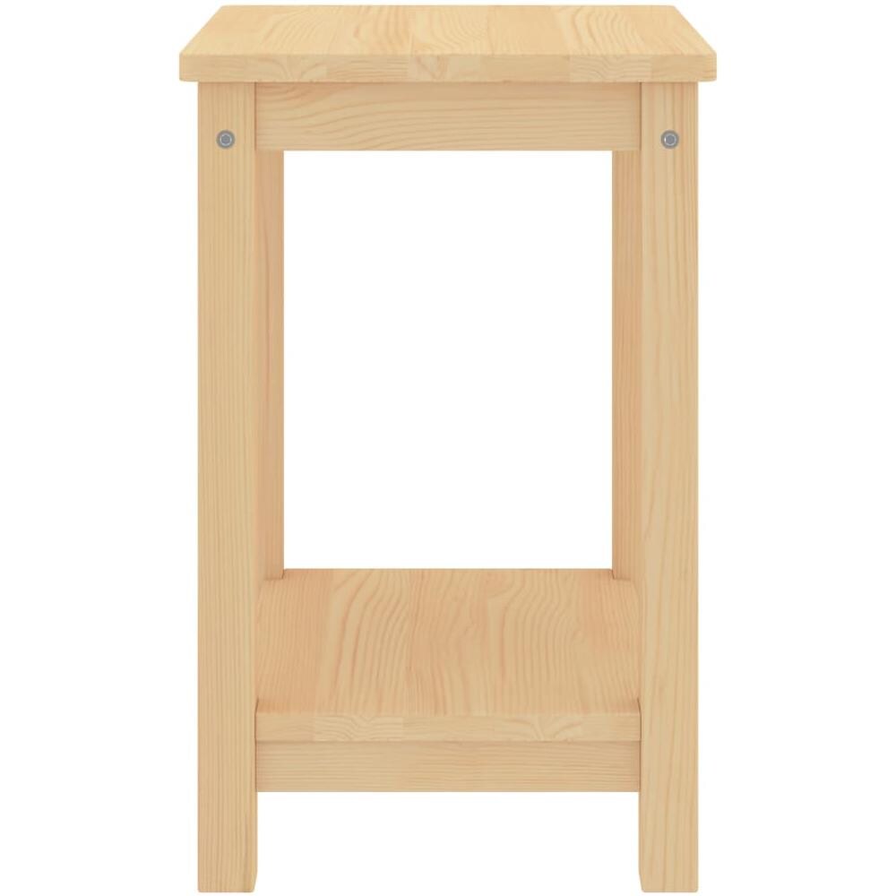 Comodino Legno Chiaro 35x30x47 Cm In Legno Massello Di Pino - Foto 2