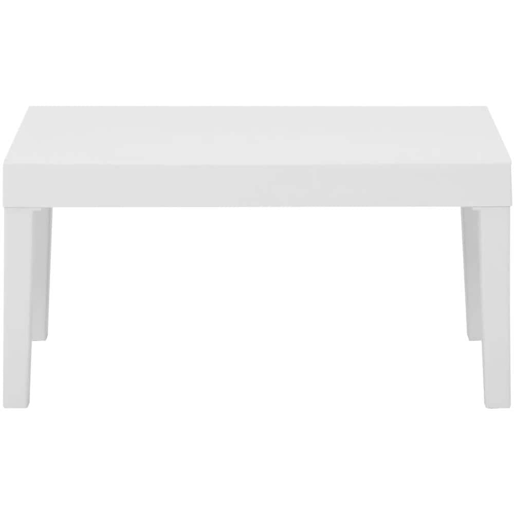 Tavolino Da Salotto Per Giardino In Plastica Bianco - Foto 2