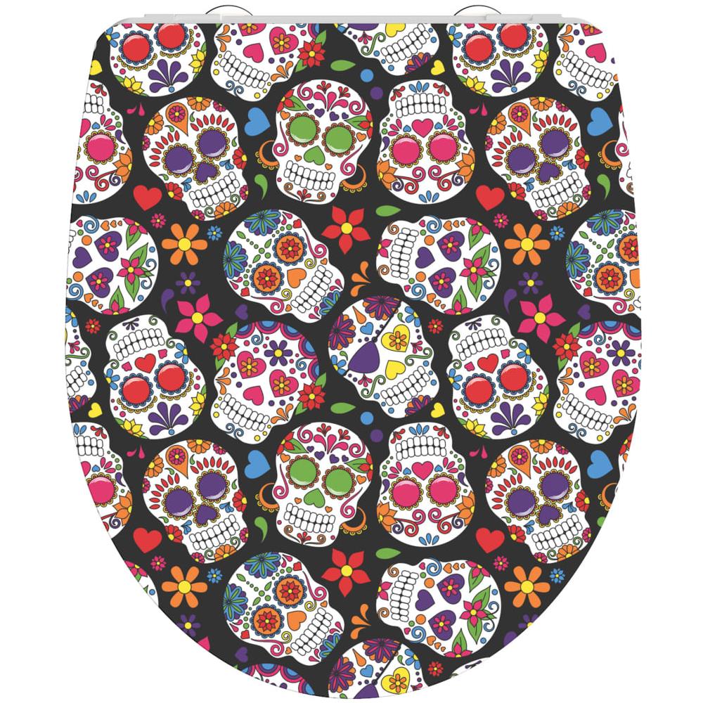 Tavola WC Lucida Chiusura Ammortizzata Duroplast CRAZY SKULL - Foto 1