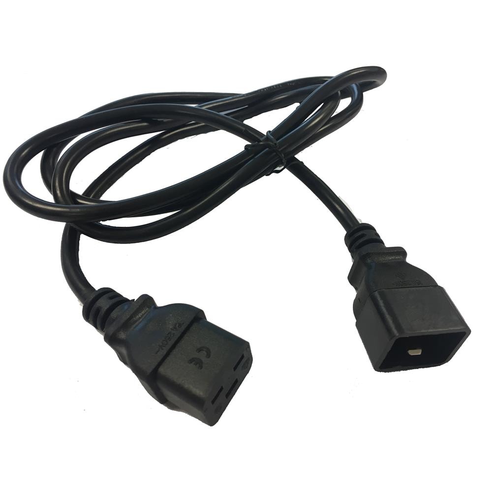 Cable Salida IEC Alimen C20 / C19 1.8 m 16A 1.8m Accoppiatore C20 Accoppiatore C19 Nero cavo di alimentazione - Foto 1