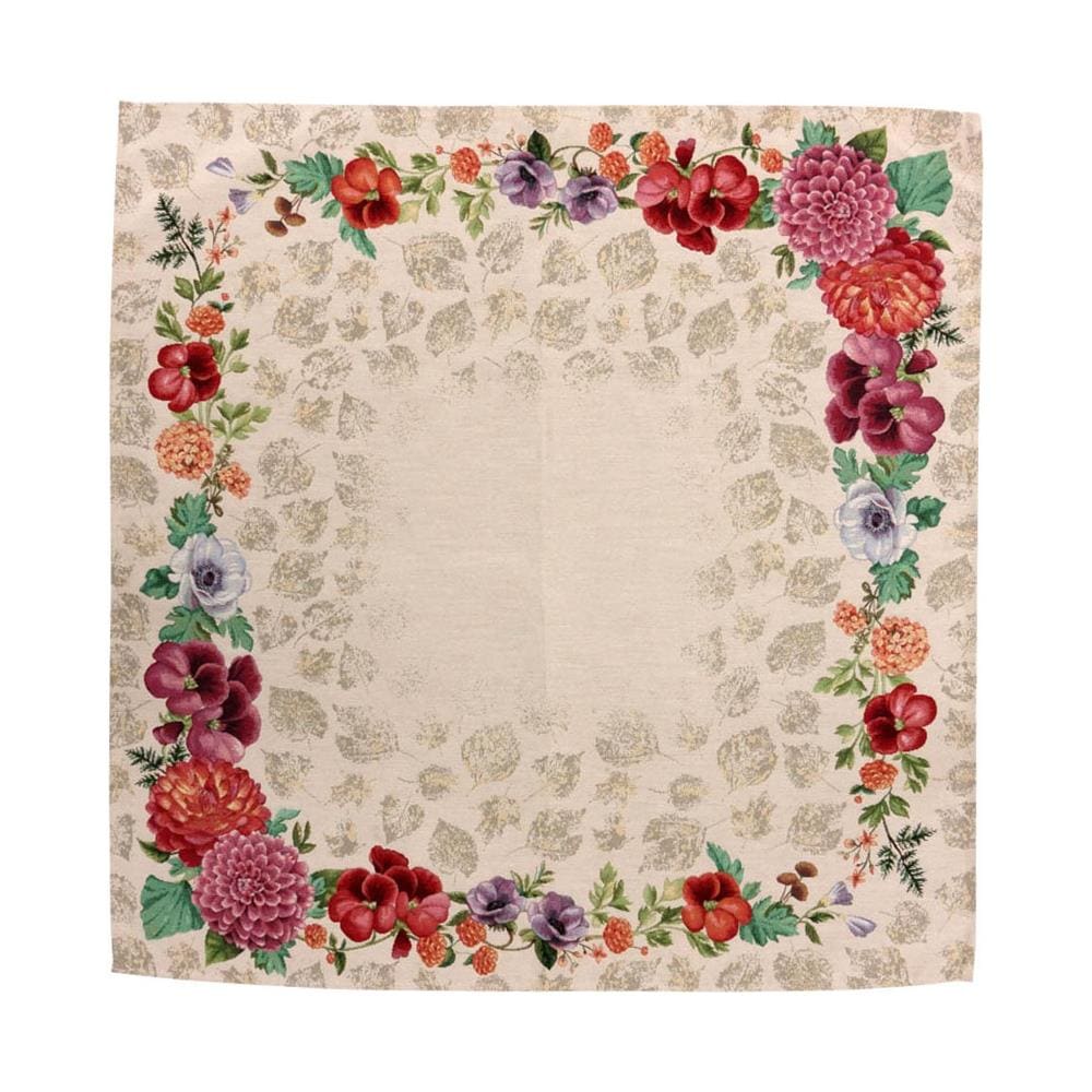 Tovaglia Centrino Runner Tavolo Fantasie Floreali In Gobelin Made Italy Centrino Ghirlanda Fiori - Foto 1