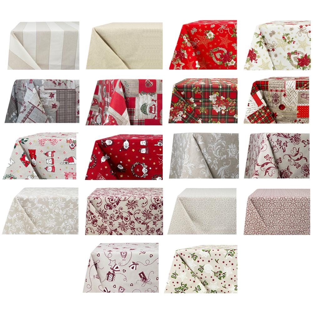 Tovaglia Natalizia Cucina Soggiorno Copritavolo Natale Made Italy Disegni Assortiti 90x90 Anais Rosso - Foto 2