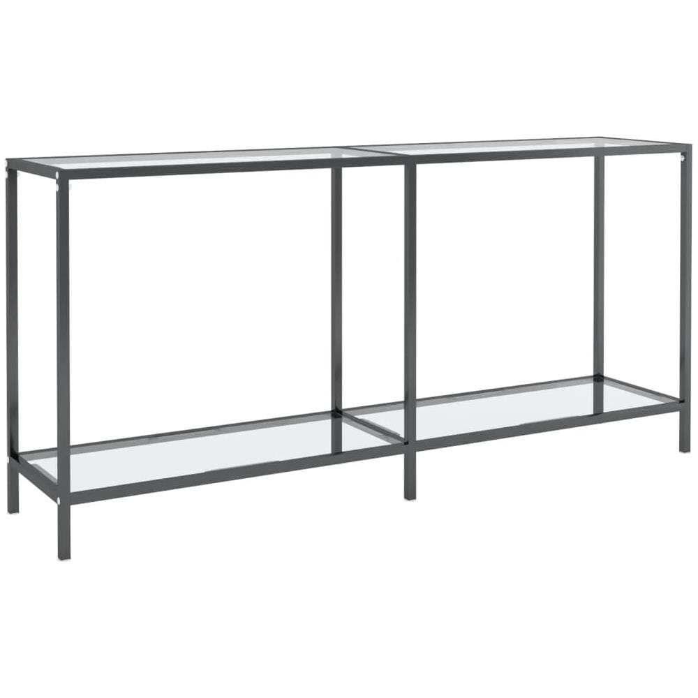 Tavolo Consolle Trasparente 160x35x75,5 Cm In Vetro Temperato - Foto 2