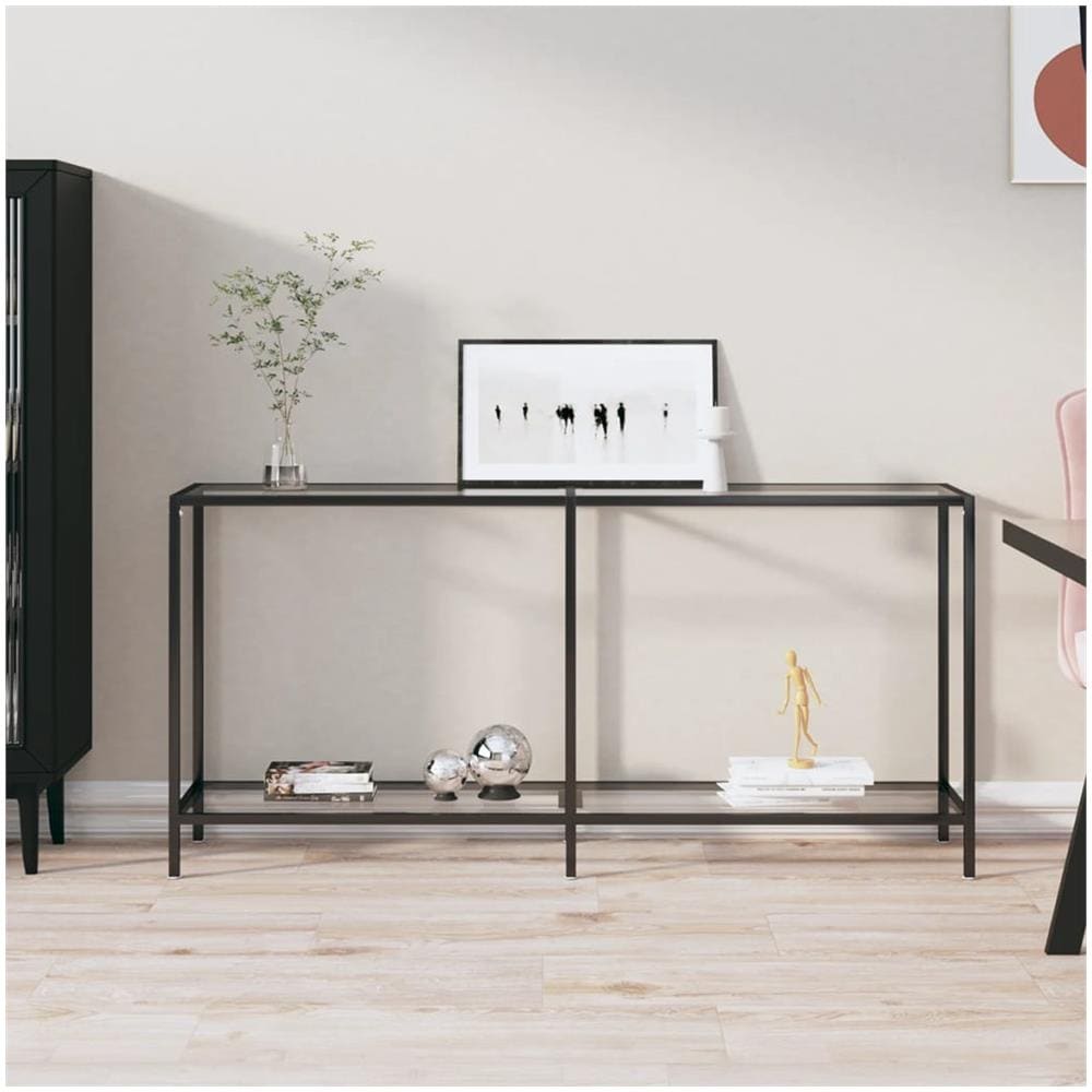 Tavolo Consolle Trasparente 160x35x75,5 Cm In Vetro Temperato - Foto 1