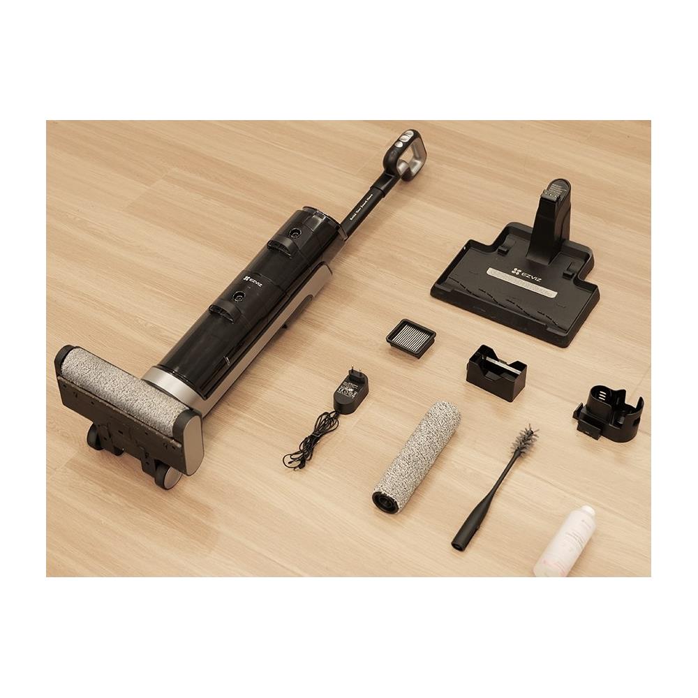 RH1 Aspirapolvere Smart Lava e Asciuga Ricaricabile Potenza 200 Watt Batteria 4.000 mAh Filtro Hepa Capacità Serbatoio Acqua Sporca / Pulita 600/700 ml Colore Grigio - Foto 5