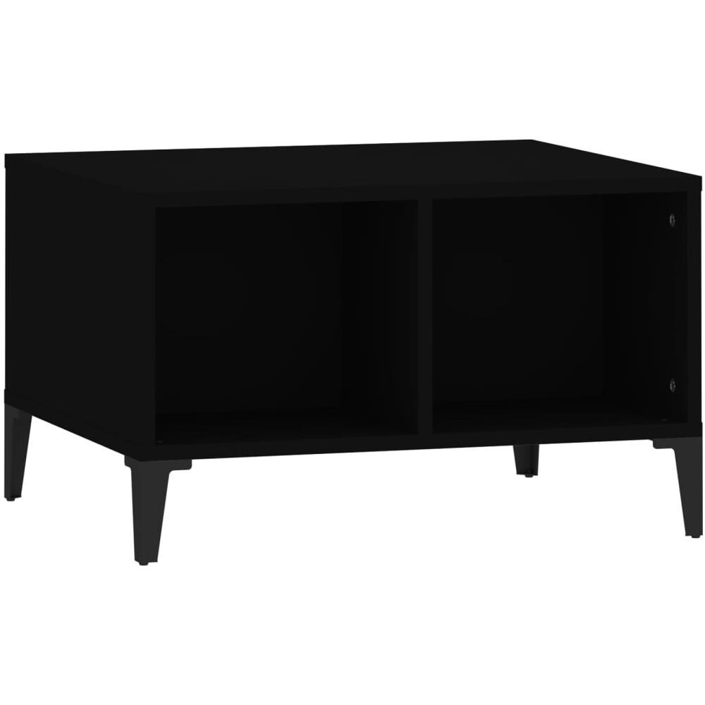 Tavolino Da Salotto Nero 60x50x36,5 Cm In Legno Multistrato - Foto 2