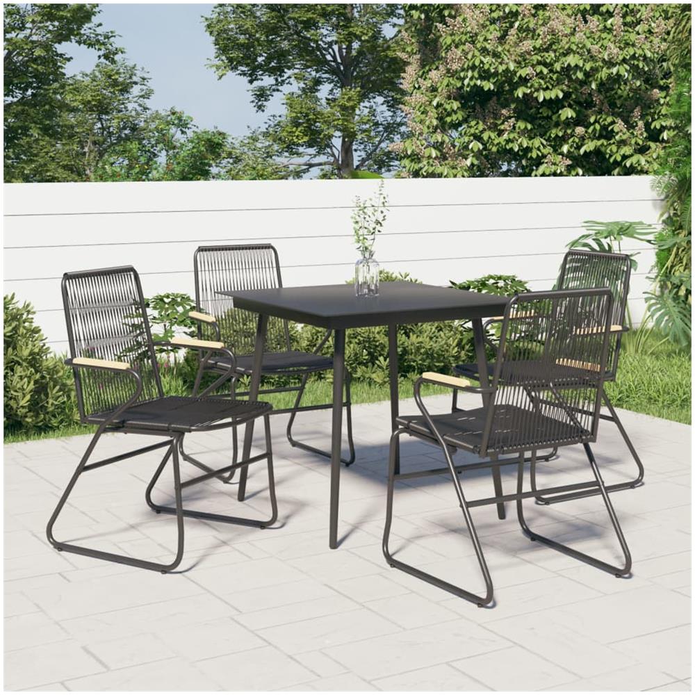 Sedie Da Giardino Reclinabili 2 Pz Con Cuscini Polyrattan Nero