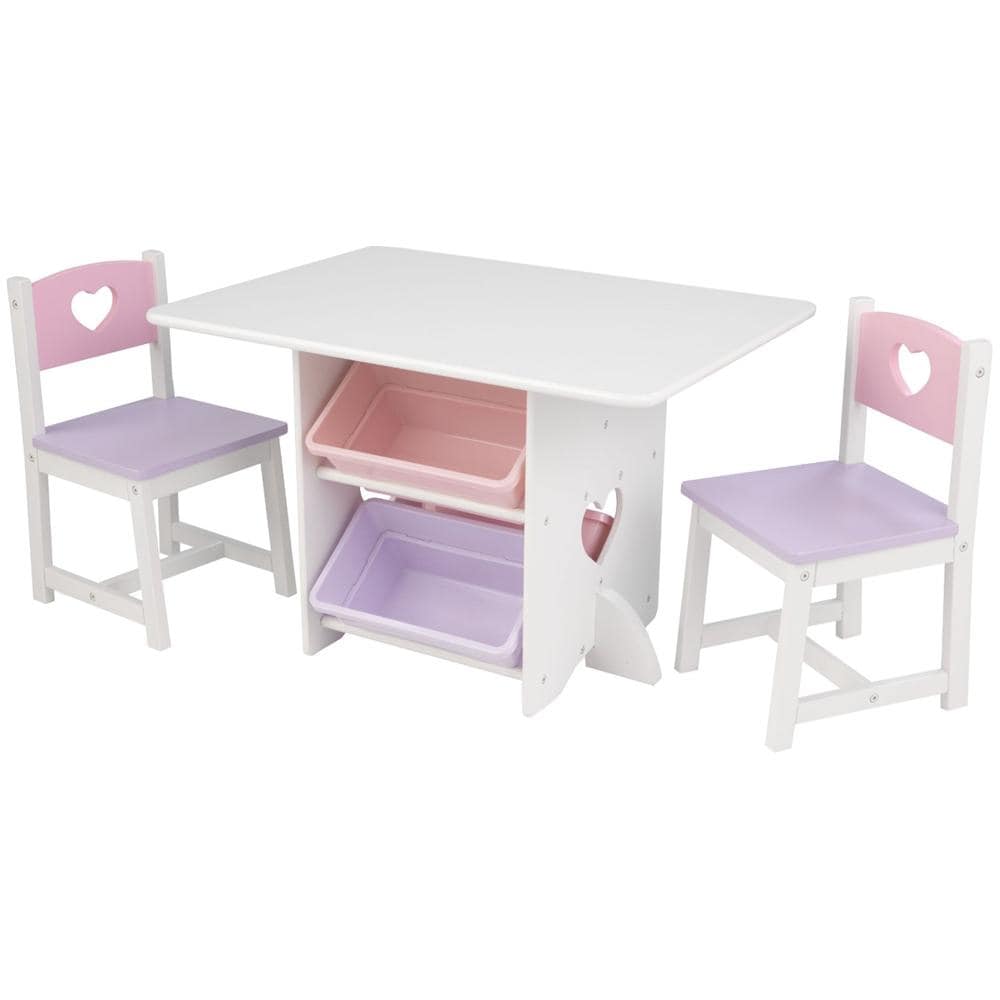 Legno Heart Table & Chair with Pastel Bins 77x57x50 S. 28 H 26913 - Foto 1