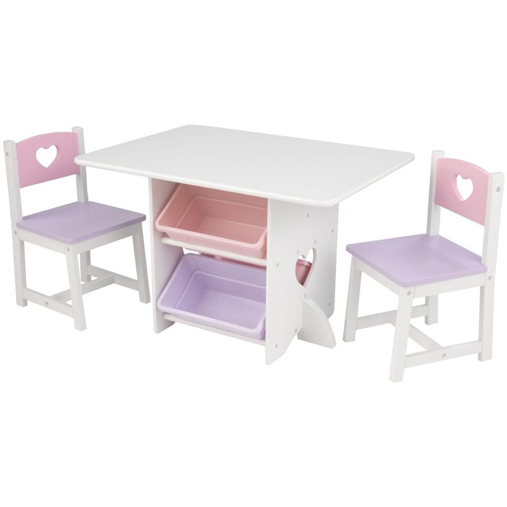 Legno Heart Table & Chair with Pastel Bins 77x57x50 S. 28 H 26913 - Foto 2