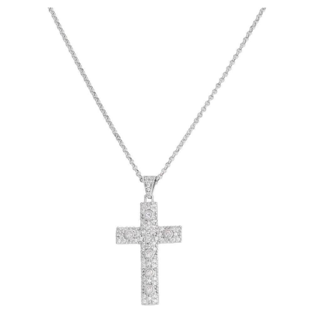 Collana In Argento 925 - Collezione Rosari - Colore Rodio - Misura Unica Collana Croce - Foto 1