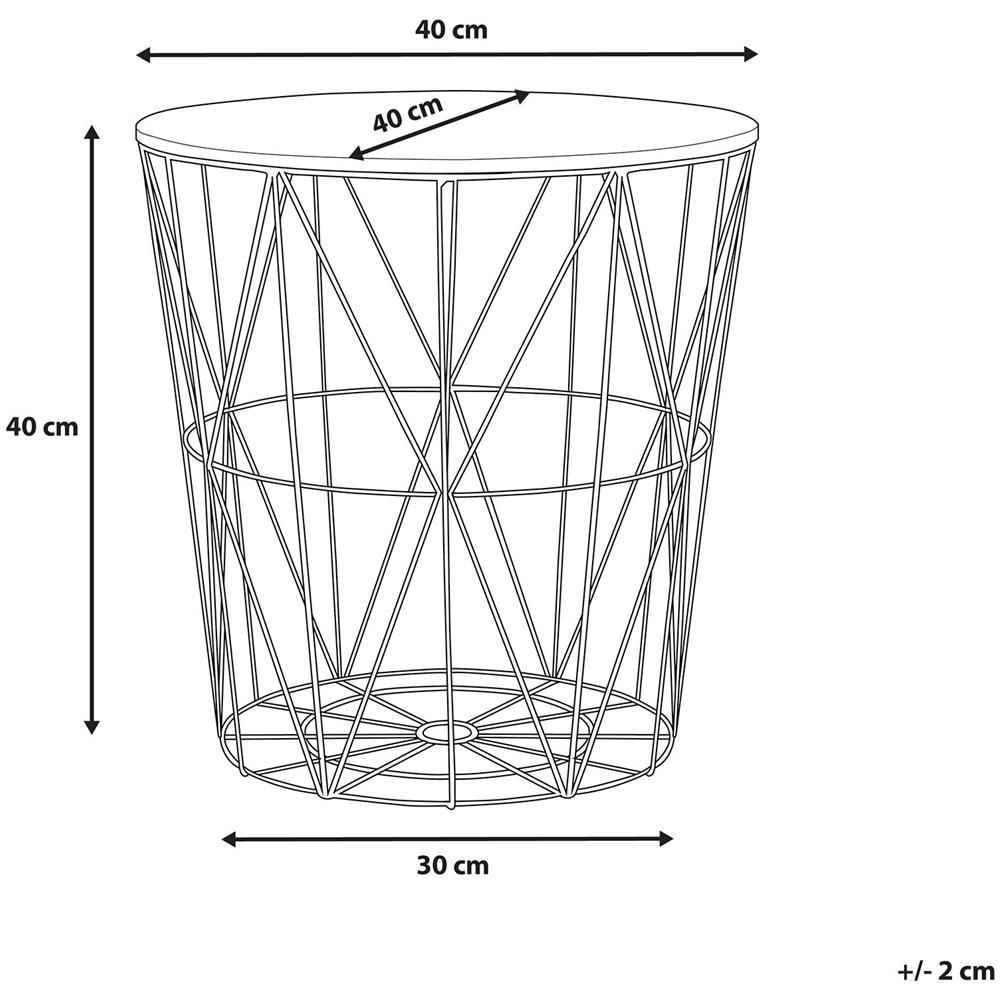 Tavolino Lanark Oro Con Contenitore - Foto 2