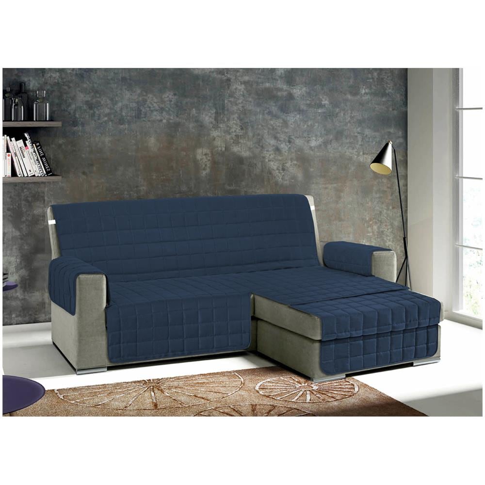 Copridivano Per Divani Con Penisola Modello Join Colore Blu 190 Cm Blu - Foto 1