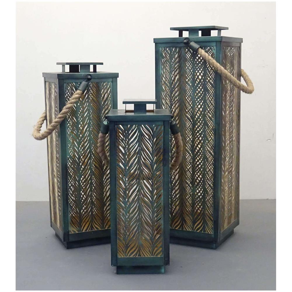 Mizuki - Set Di 3 Lanterne In Acciaio - Foto 2