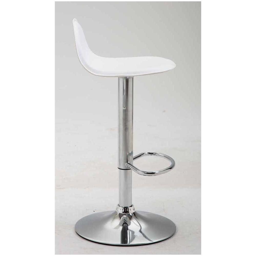 Set 2 Sgabelli Design Lana V2 I Coppia Sedie Alte Cucina Imbottite Girevoli E Regolabili 58-79CM Basso Schienale Bianco - Foto 4