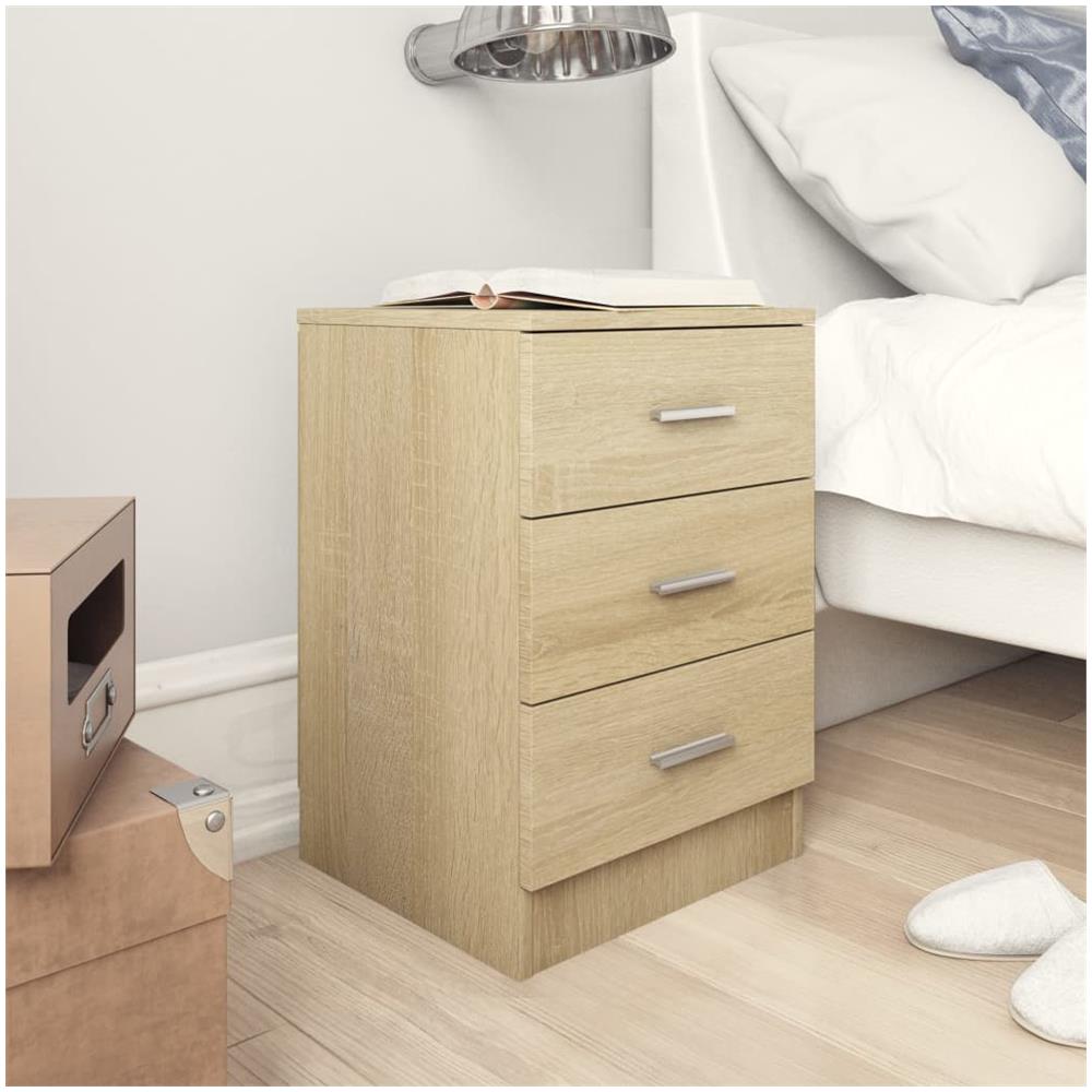 Comodini 2 pz Rovere Sonoma 38x35x56 cm in Legno Multistrato - Foto 1