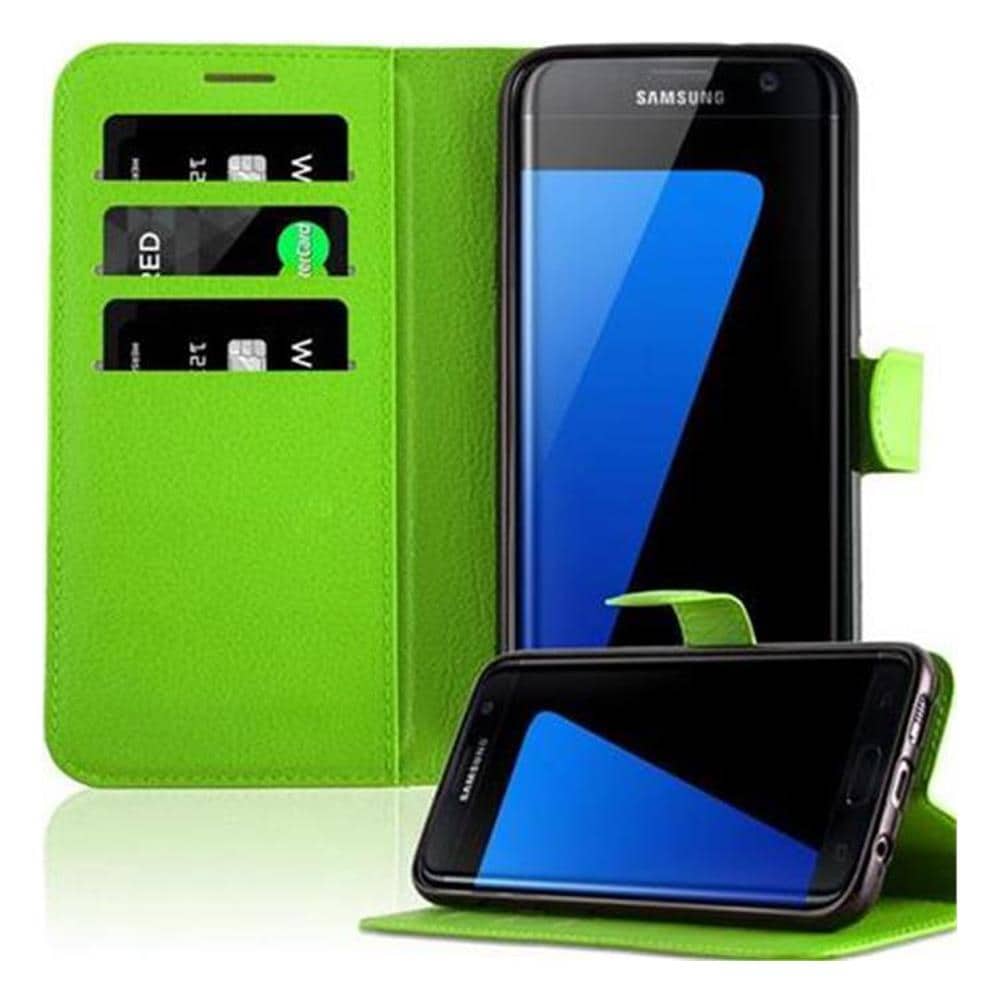 Custodia Compatibile Con Samsung Galaxy S7 Edge In Verde Menta - Coperchio Protettiva Con Chiusura Magnetica, Funzione Stand E Tasca Per Le Carte - Foto 1